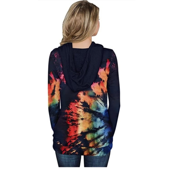 Women's Hoodie Sweatshirt with Pockets - Picture 2 of 2